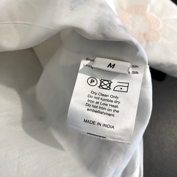 Elliette New Silk Penny Floral Embroidered Beaded Blouse French Designer - Picture 14 of 14